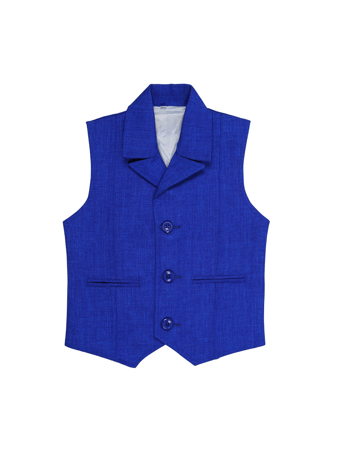 

Kidling Boys Blue Solid Waistcoat