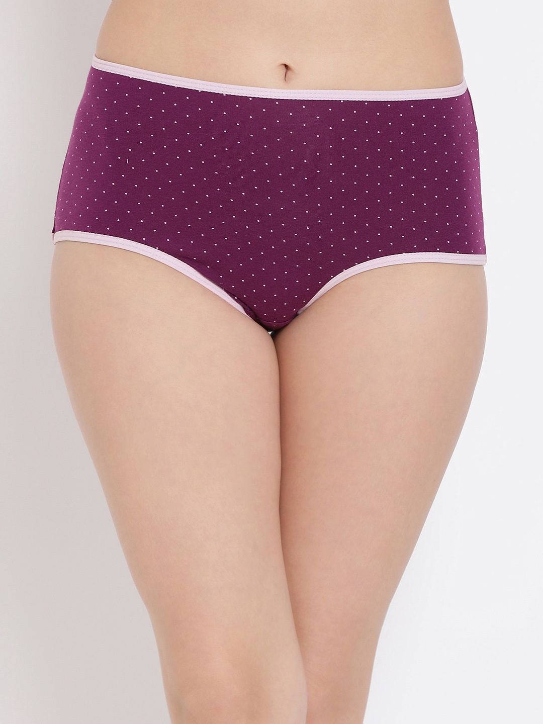Clovia Women Purple Printed Hipster Briefs PN3037P12XL