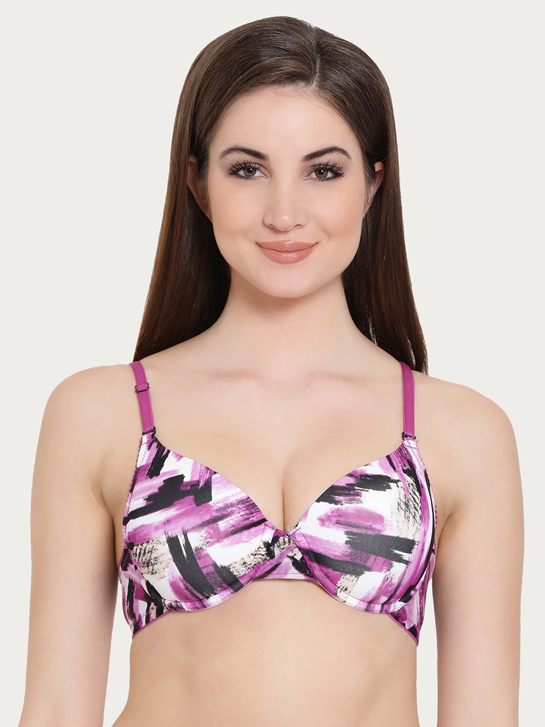 

Clovia Padded Underwired Multiway T-Shirt Push Up Bra, Purple