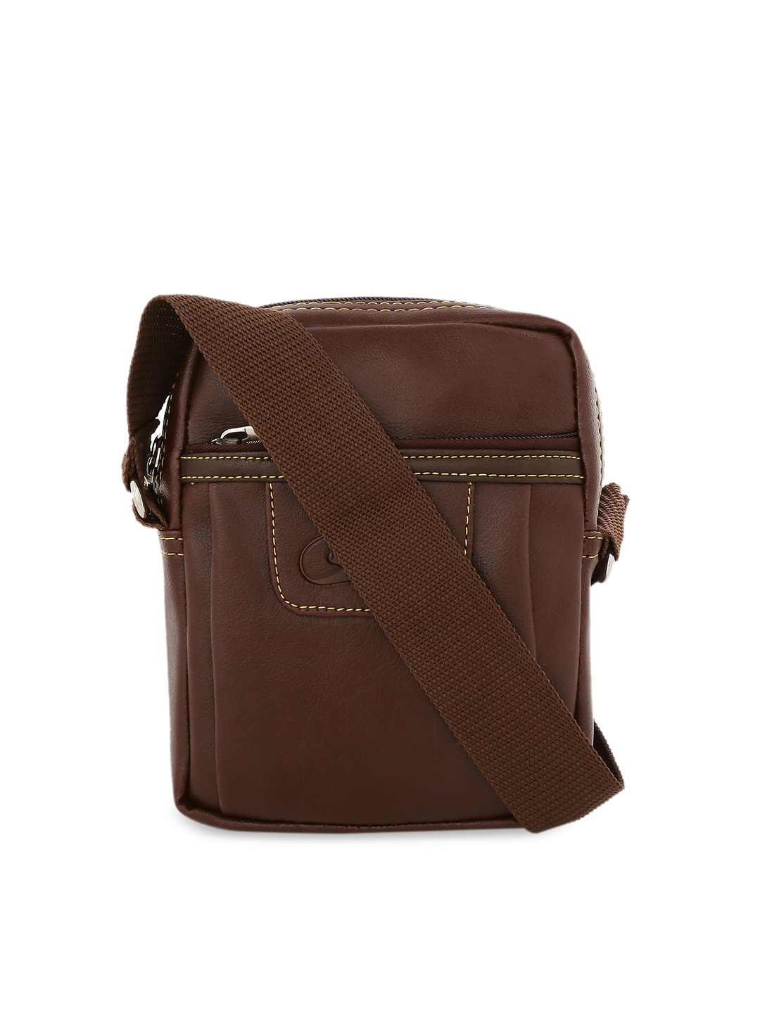 

Leather World Brown Solid Sling Bag