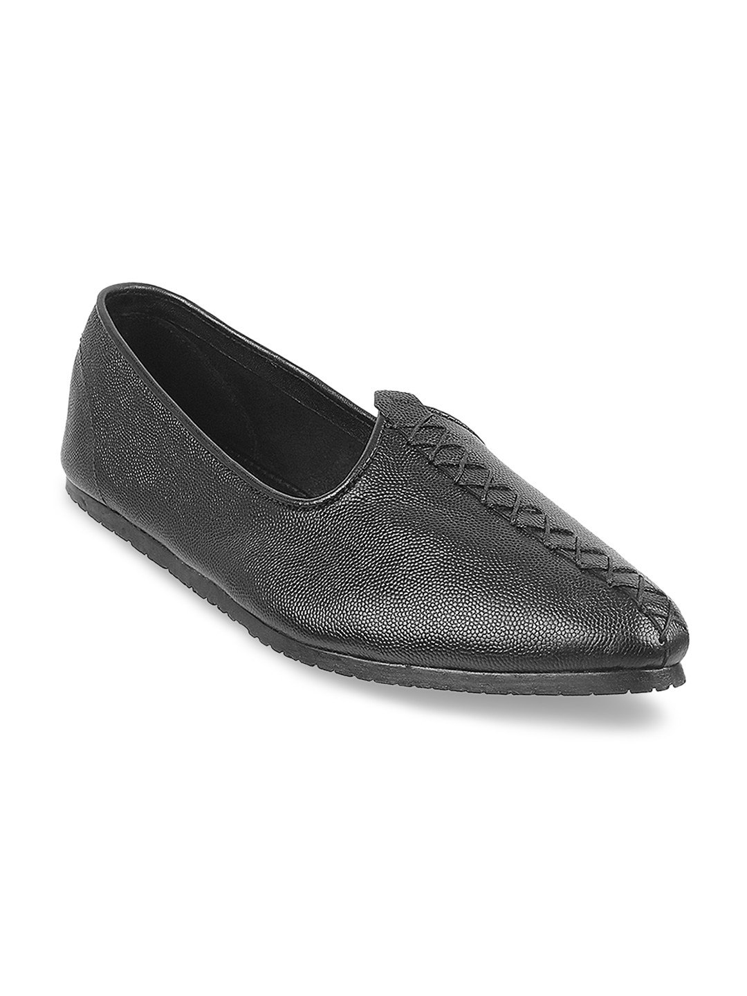 

Metro Men Black Leather Comfort Sandals