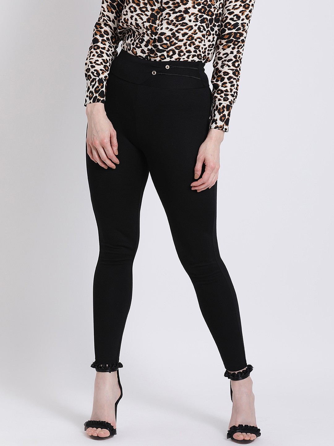 

Kazo Women Black Skinny Fit Jeggings
