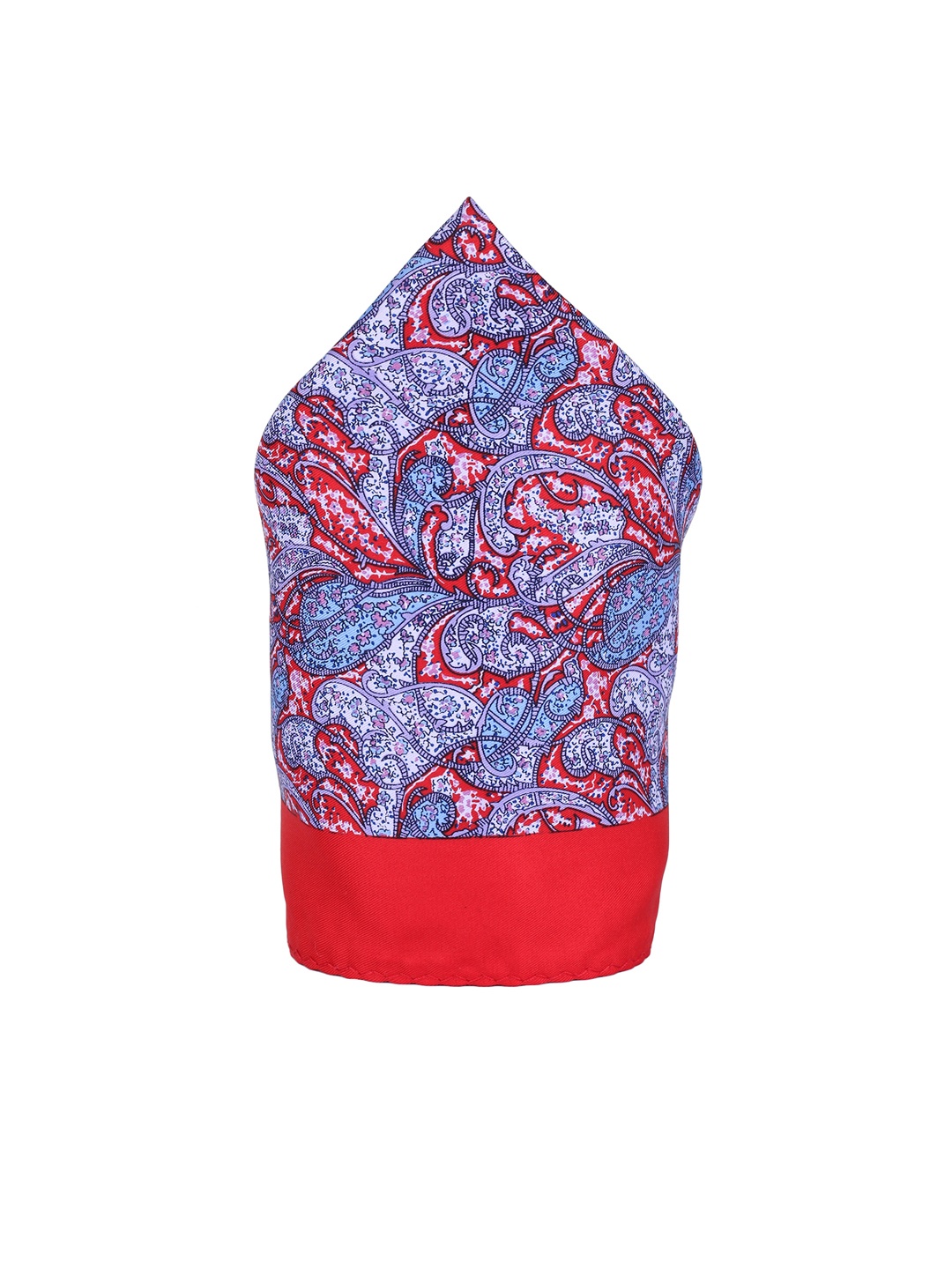 

Alvaro Castagnino Men Red & Blue Printed Pocket Square