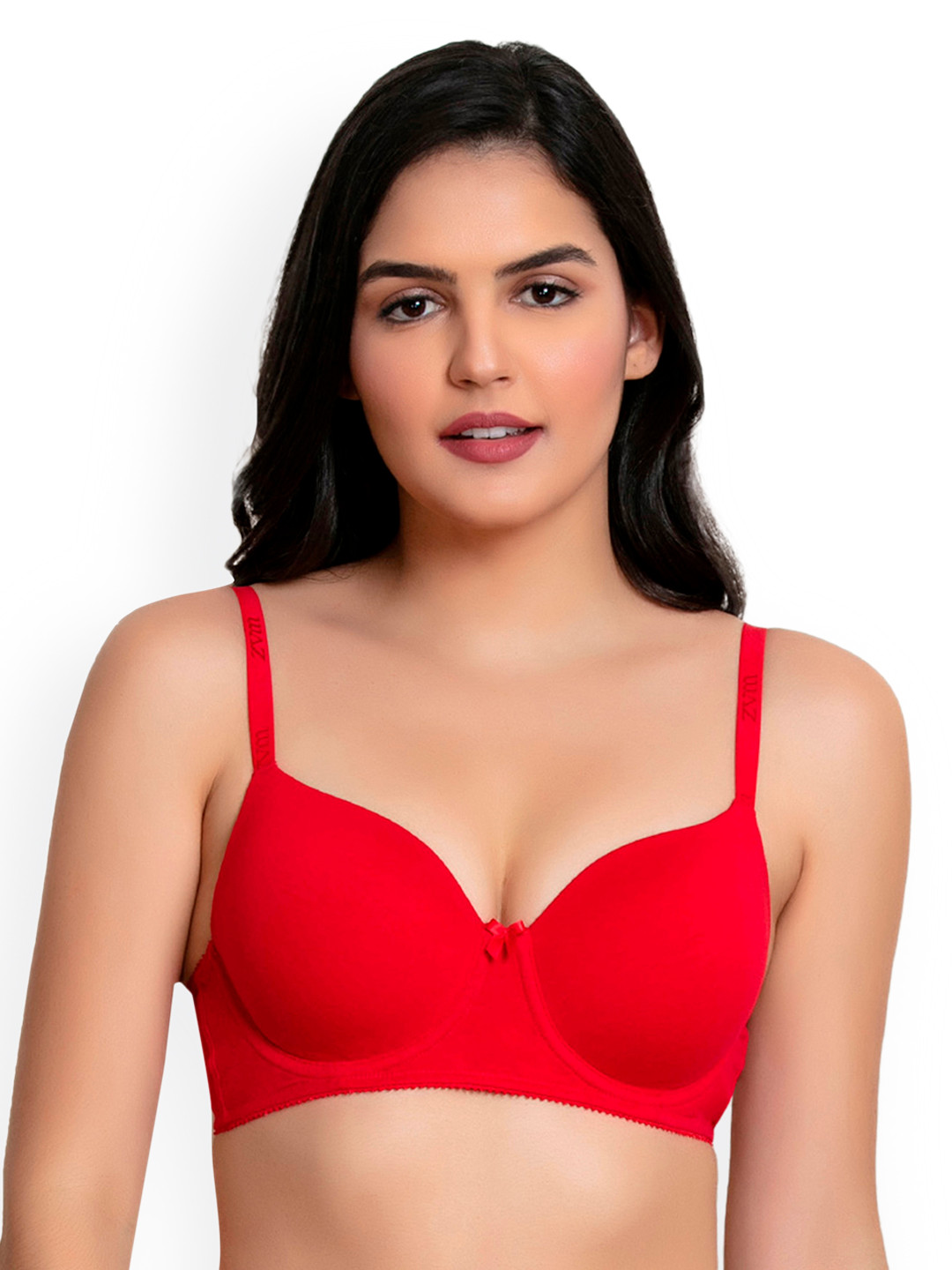 

Zivame Red Solid Underwired Lightly Padded T-shirt Bra ZI1135CORE00RED