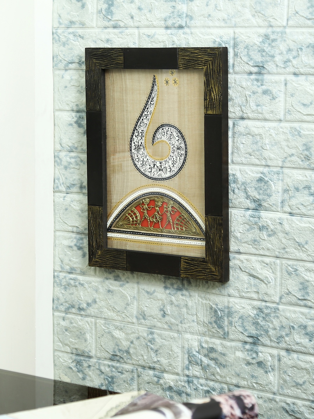 

Aapno Rajasthan Handcrafted Brown & Black Wall Art