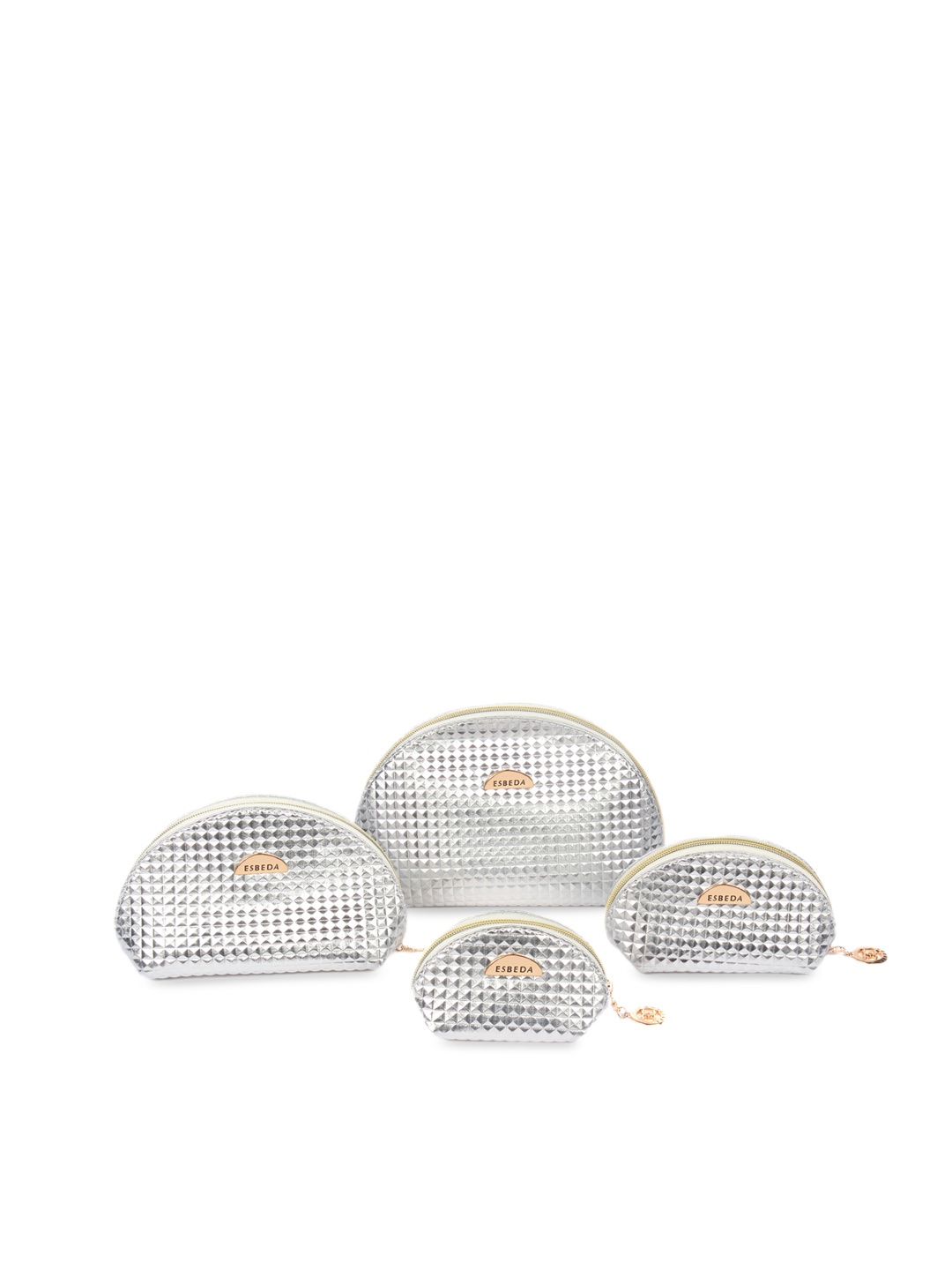 

ESBEDA Set Of 4 Textured Clutches, Silver