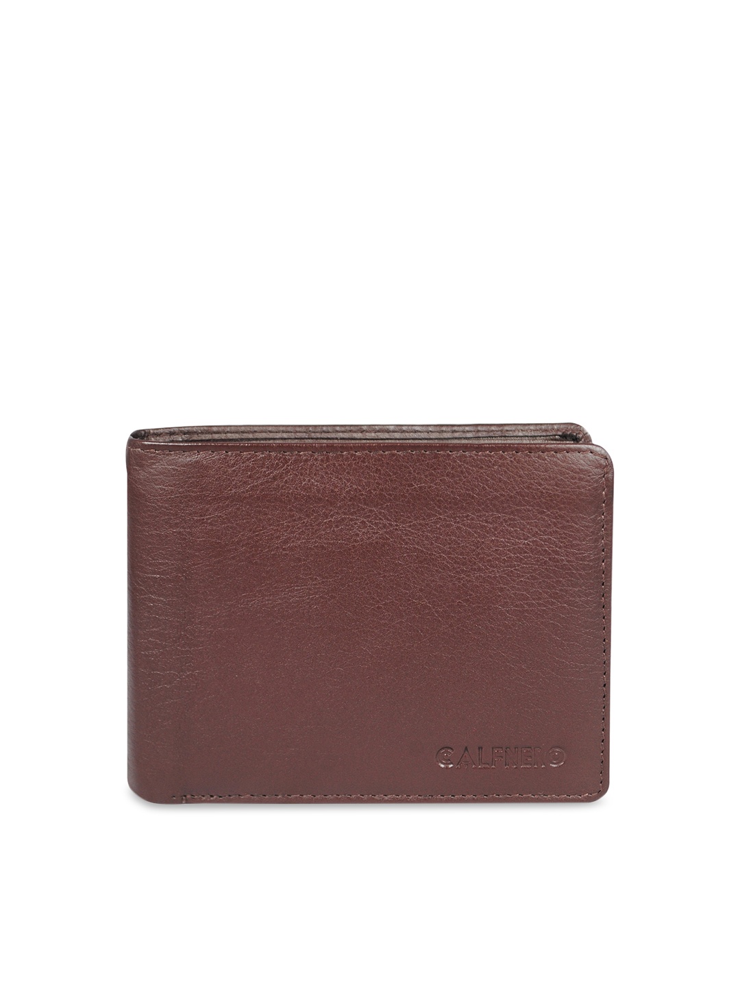 

CALFNERO Men Brown Solid Two Fold Wallet