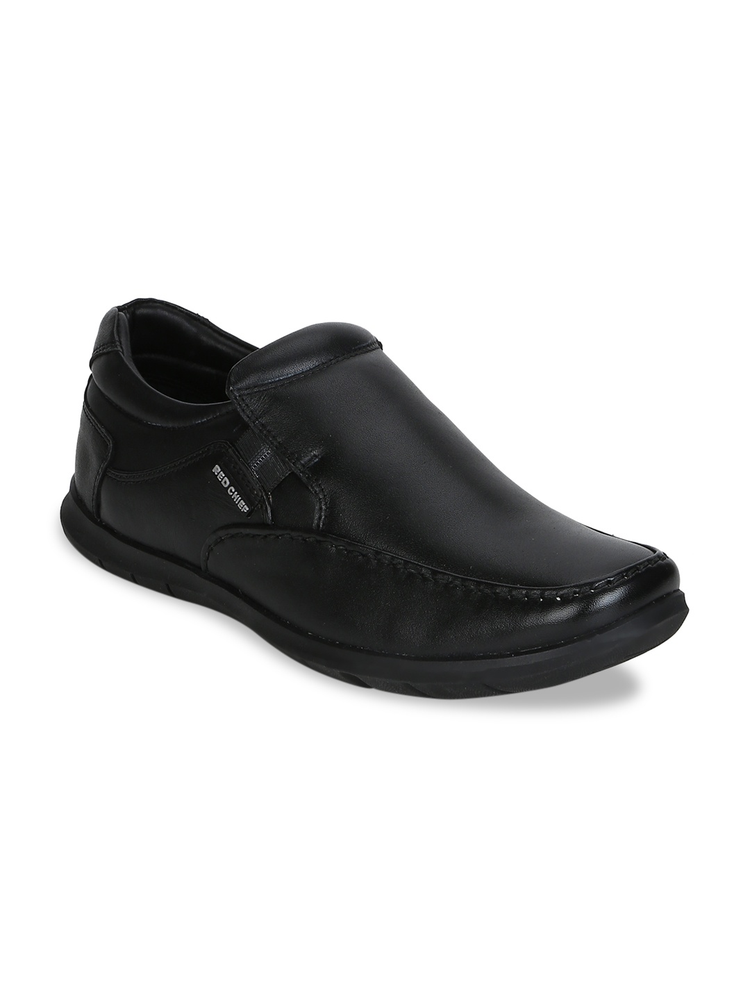 

Red Chief Men Black Leather Formal Slip-on Shoes