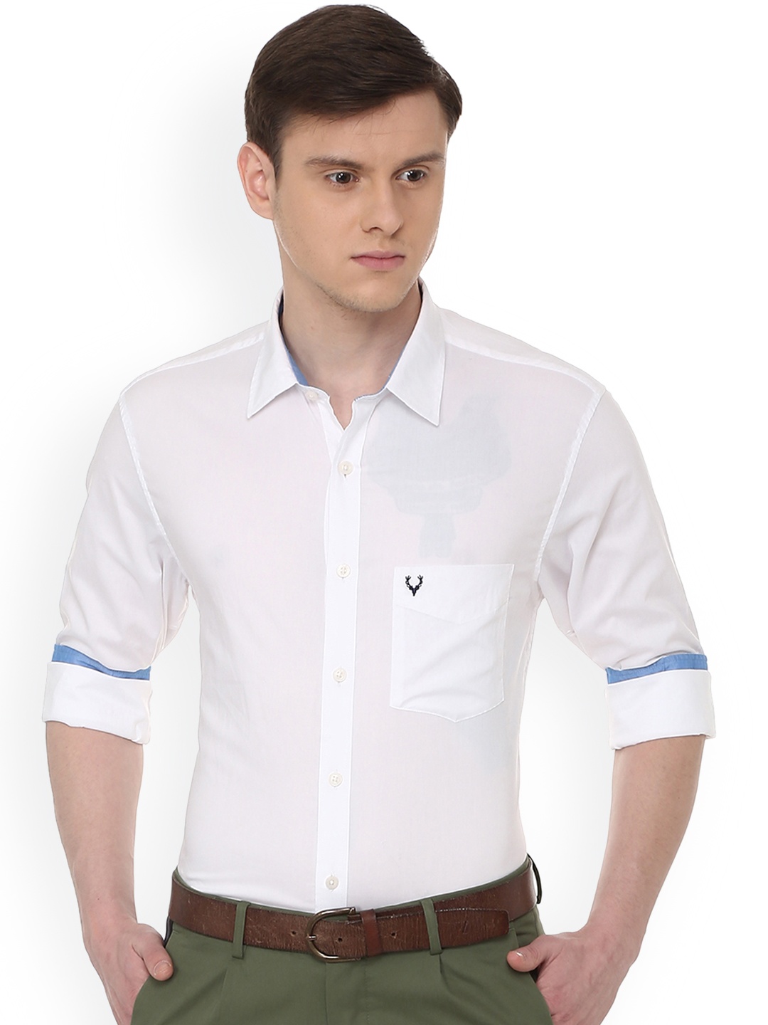 

Allen Solly Men White Regular Fit Solid Casual Shirt