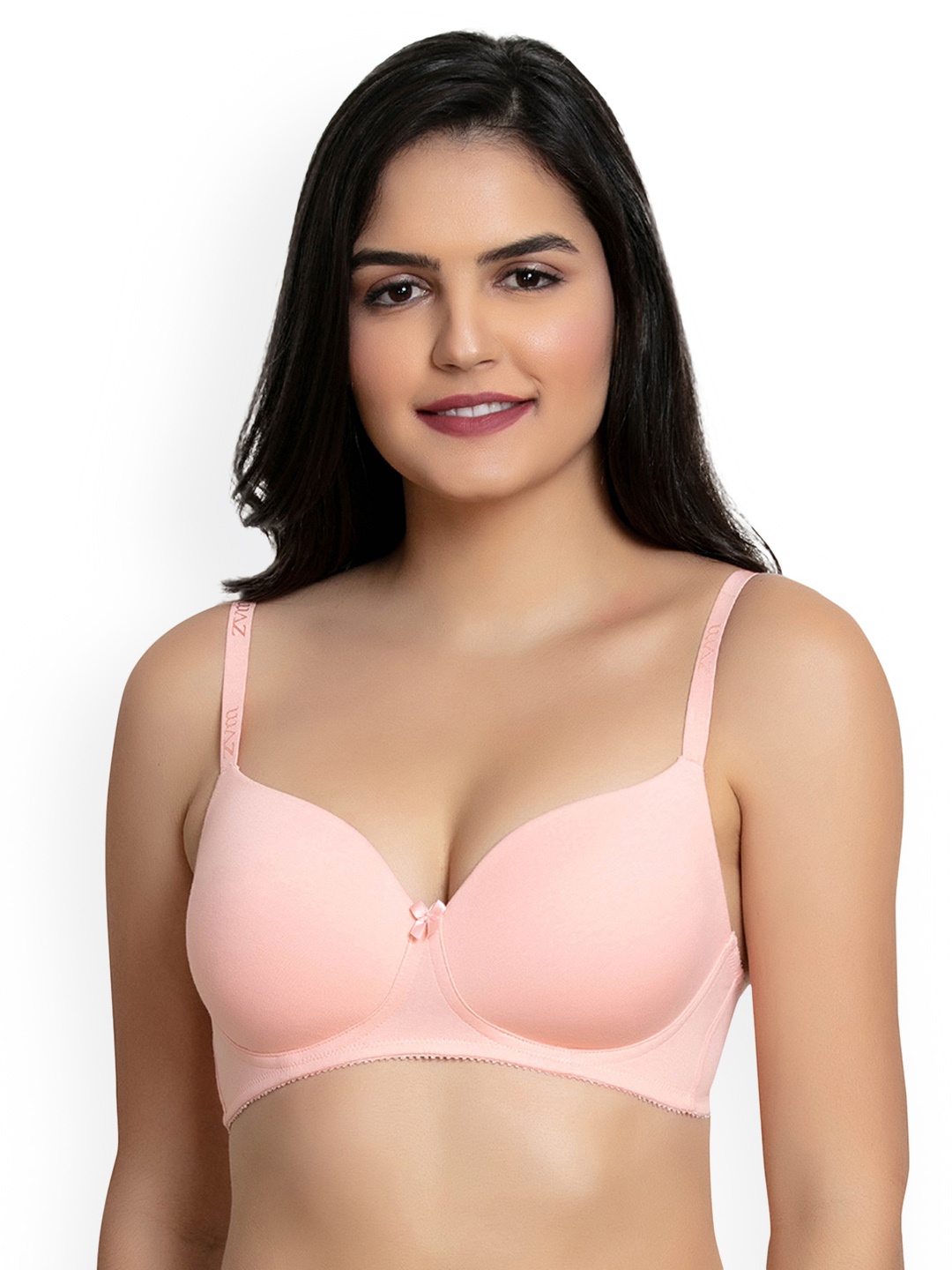 

Zivame Pink Solid Non-Wired Lightly Padded T-shirt Bra ZI1137CORECORNG