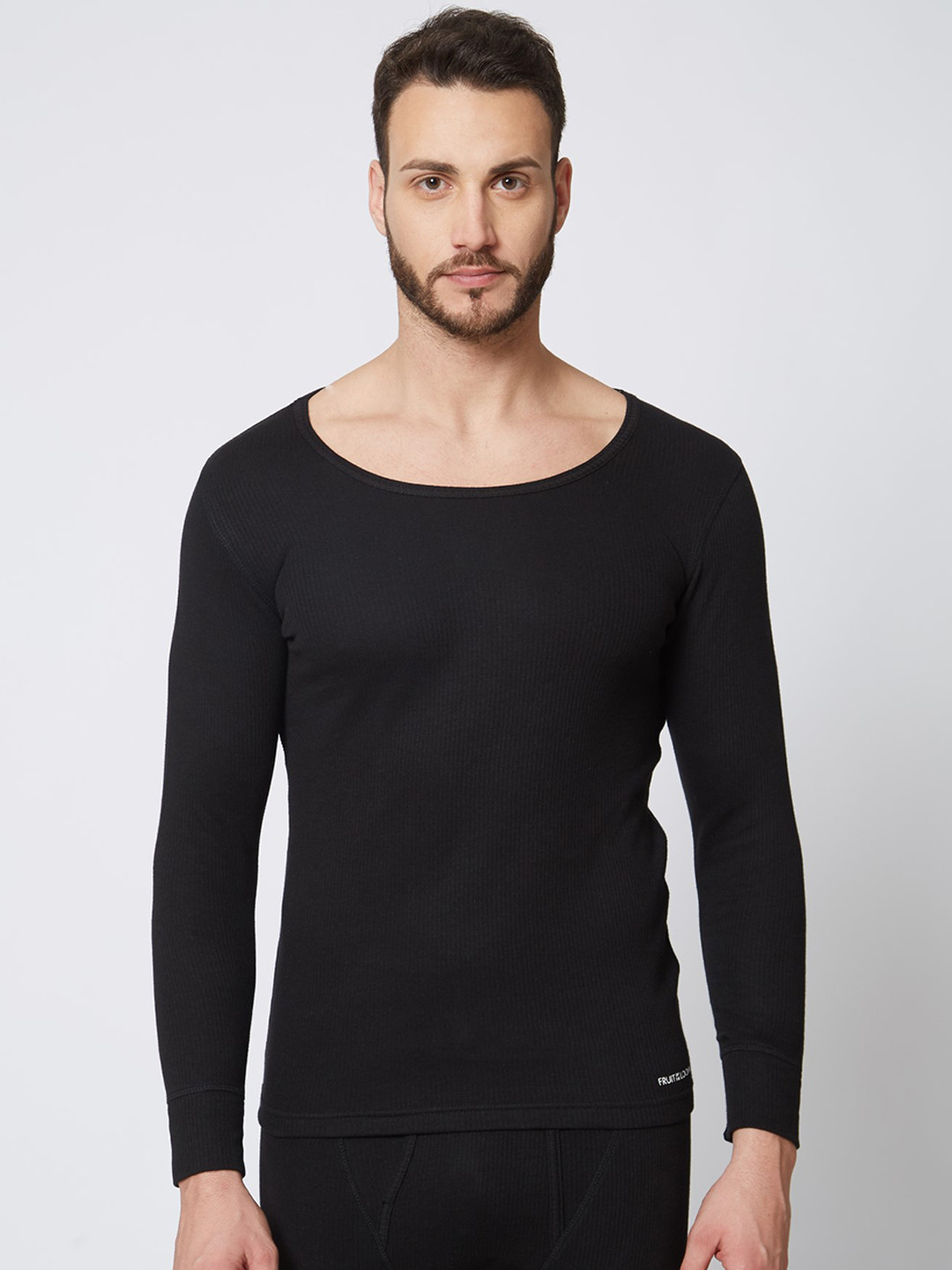 

Fruit of the Loom Men's Black Solid Thermal Top MLT01 -A1S2
