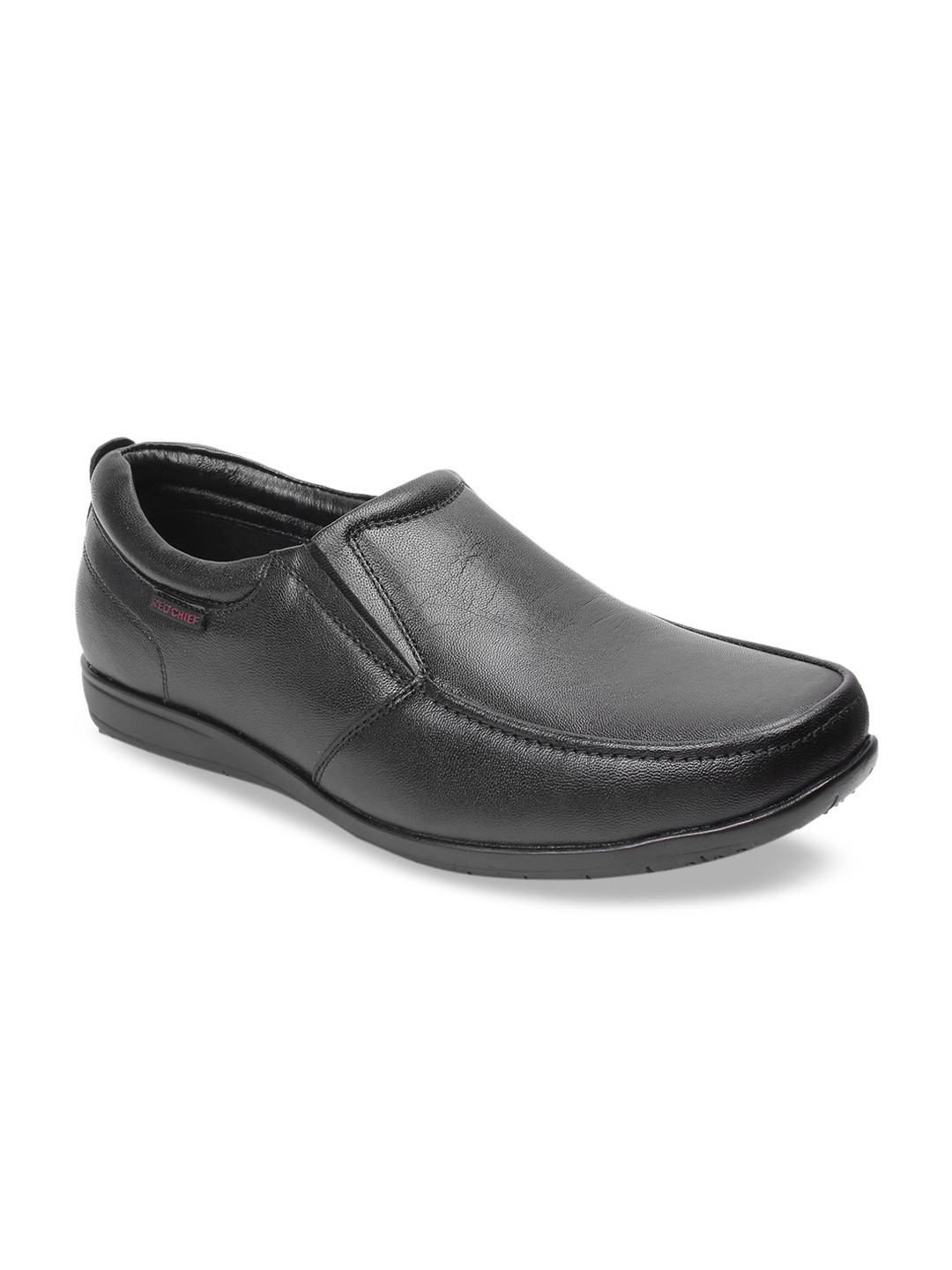

Red Chief Men Black Leather Formal Slip-on Shoes
