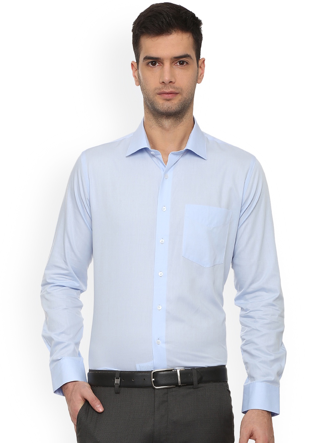 

Van Heusen Men Blue Slim Fit Solid Casual Shirt