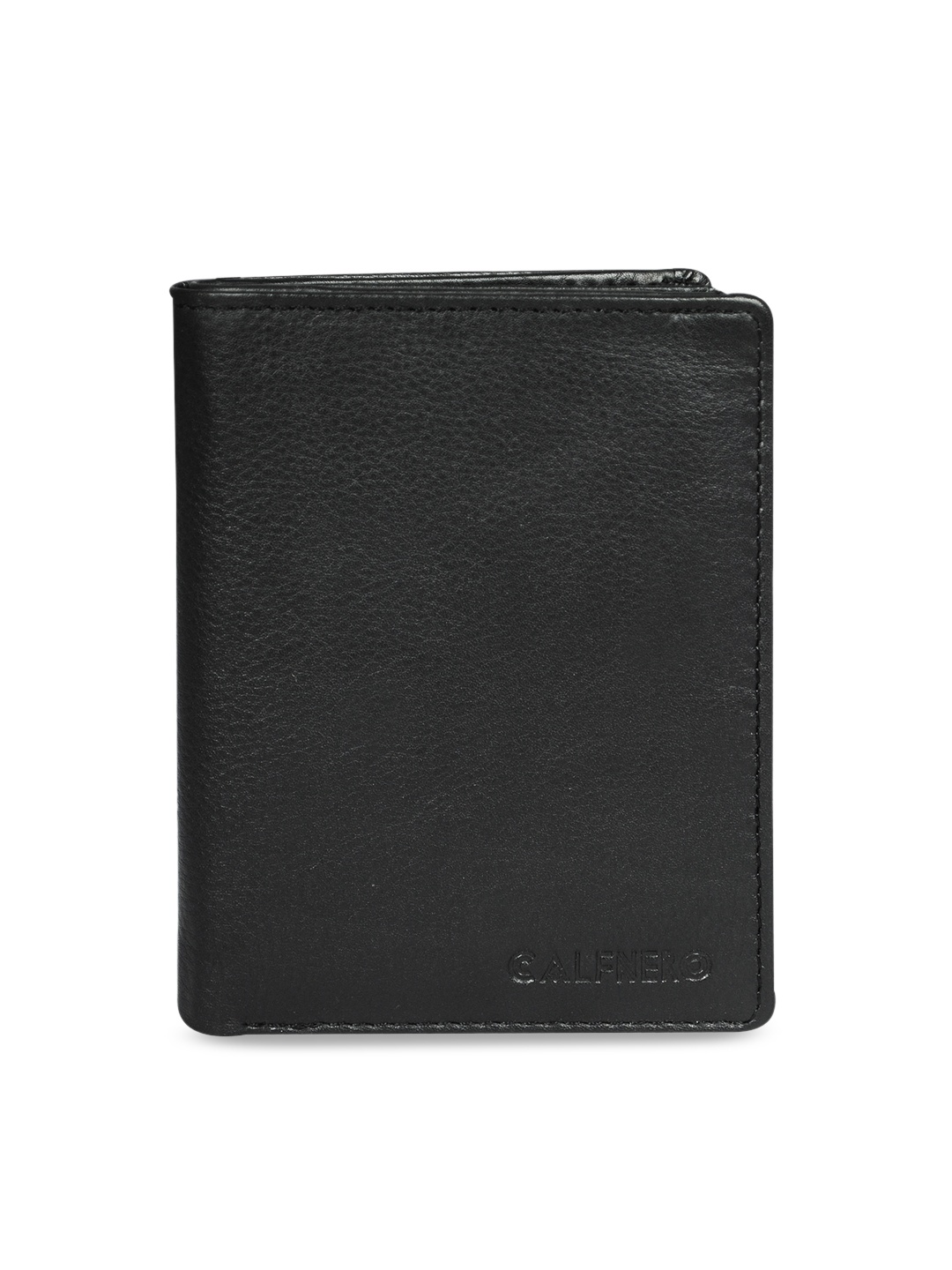 

CALFNERO Men Black Solid Two Fold Wallet
