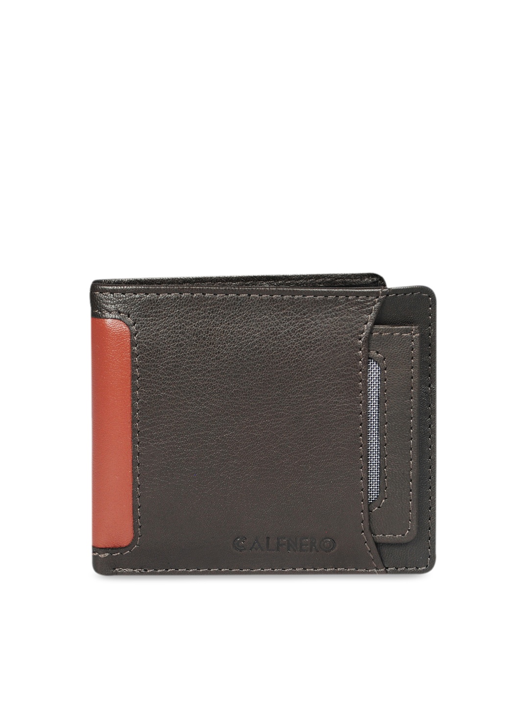 

CALFNERO Men Brown Solid Two Fold Wallet