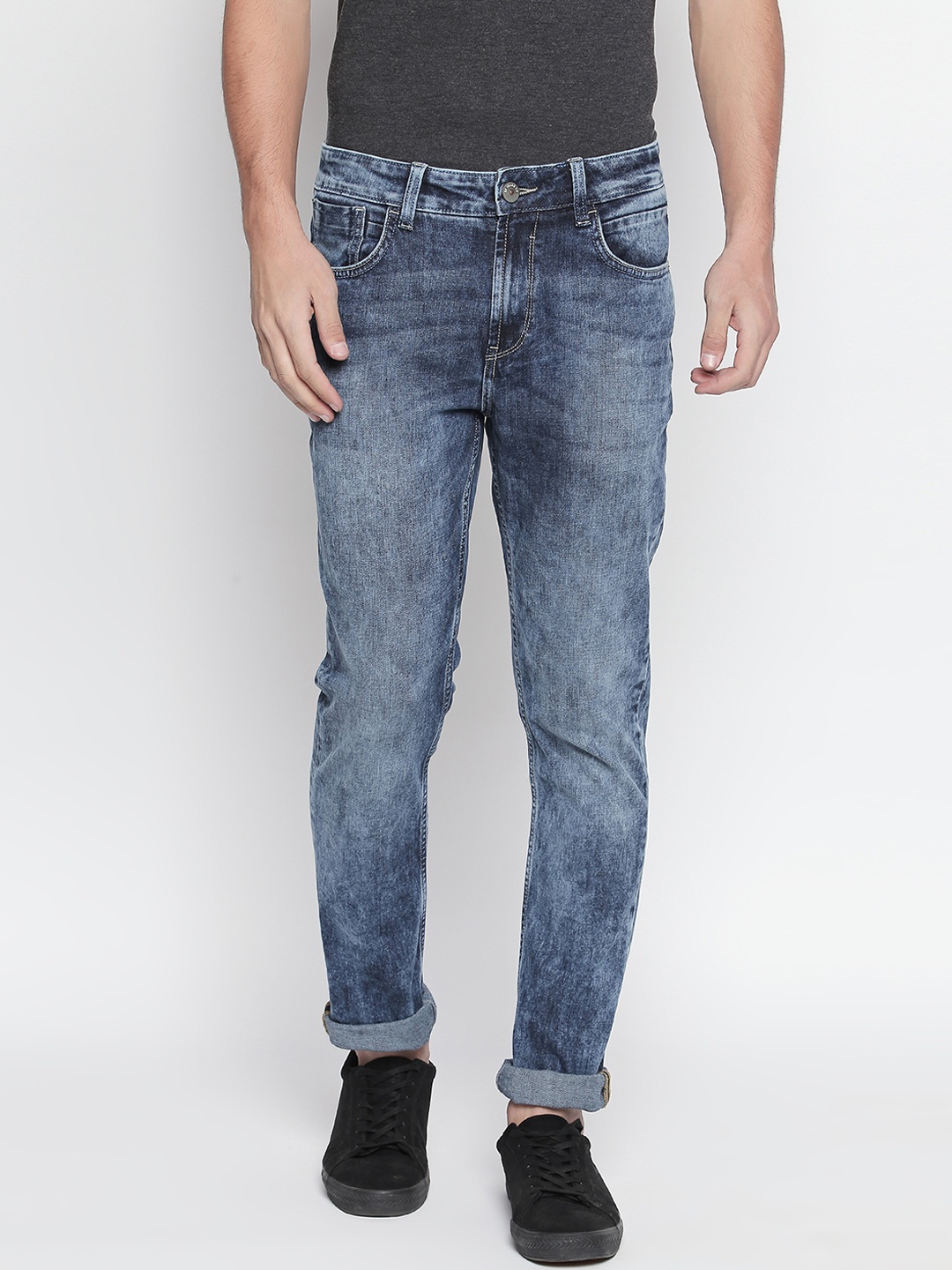

SF JEANS by Pantaloons Men Blue Slim Fit Mid-Rise Clean Look Jeans