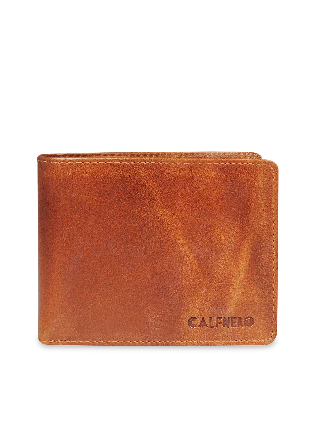 

CALFNERO Men Brown Solid Two Fold Wallet