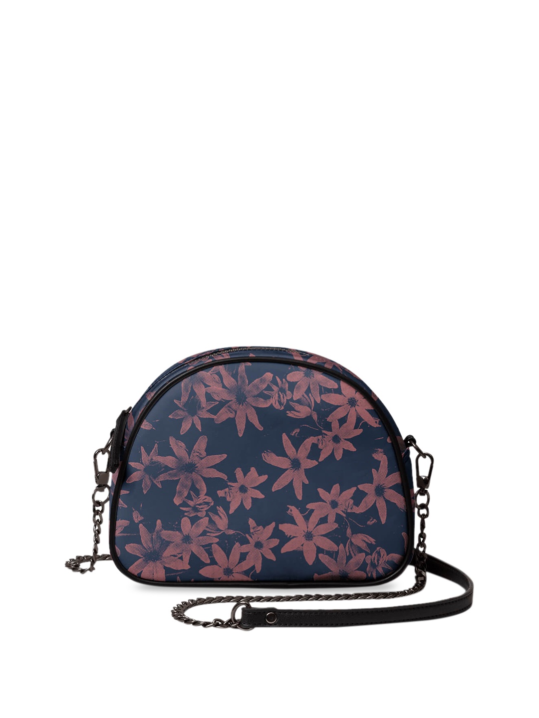 

DailyObjects Navy Blue & Pink Printed Sling Bag
