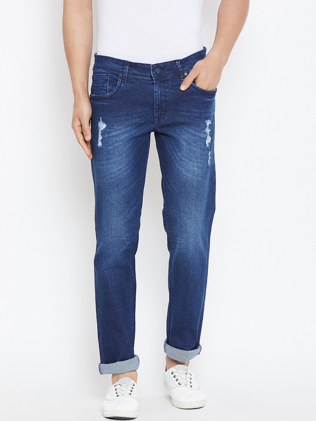 

Canary London Men Blue Slim Fit Low-Rise Mildly Distressed Stretchable Jeans