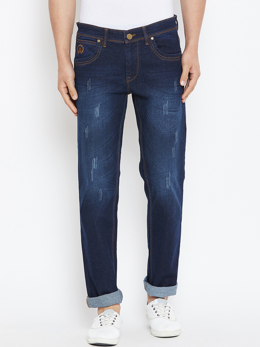 

Canary London Men Blue Slim Fit Low-Rise Low Distress Stretchable Jeans