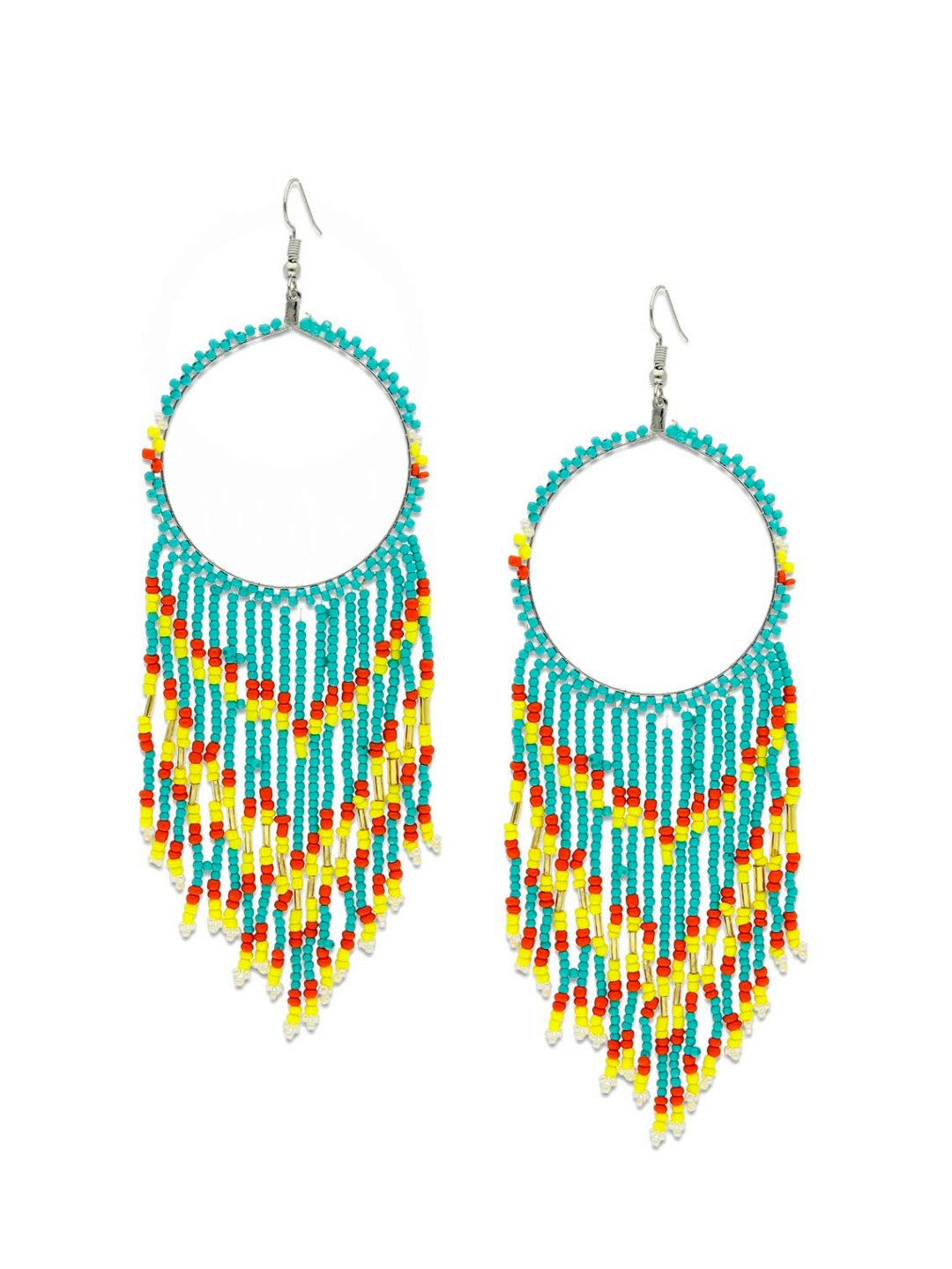 

Crunchy Fashion Blue & Yellow Contemporary Drop Earrings