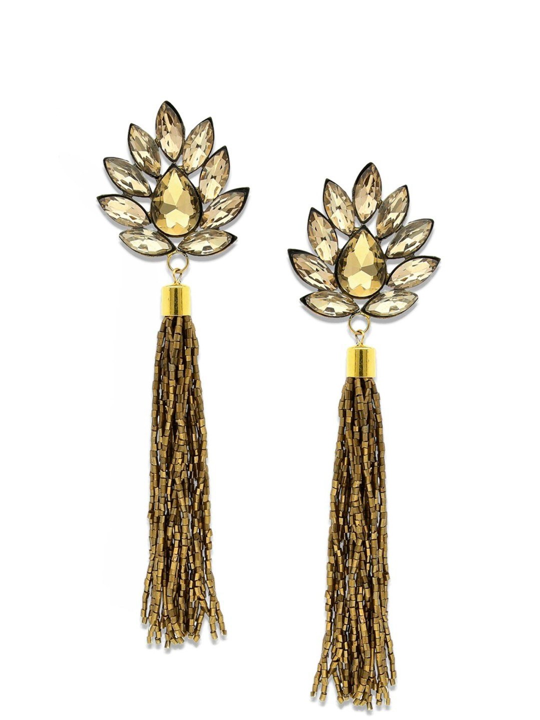 

Crunchy Fashion Black & Yellow Contemporary Drop Earrings