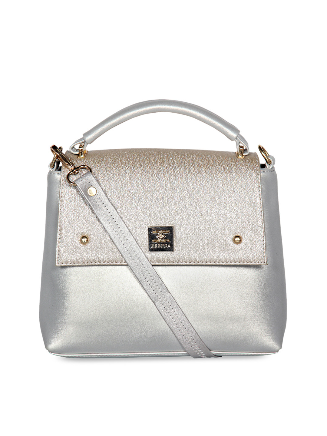 

ESBEDA Silver-Coloured Solid Handheld Bag