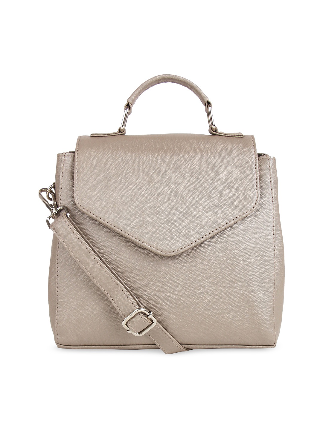 

Toteteca Silver-Toned Solid Satchel