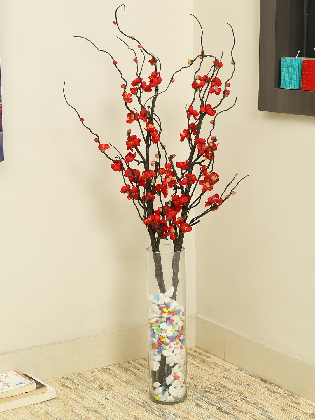 

Aapno Rajasthan Set Of 2 Red Lobelia or Wild Tobacco Flower Sticks