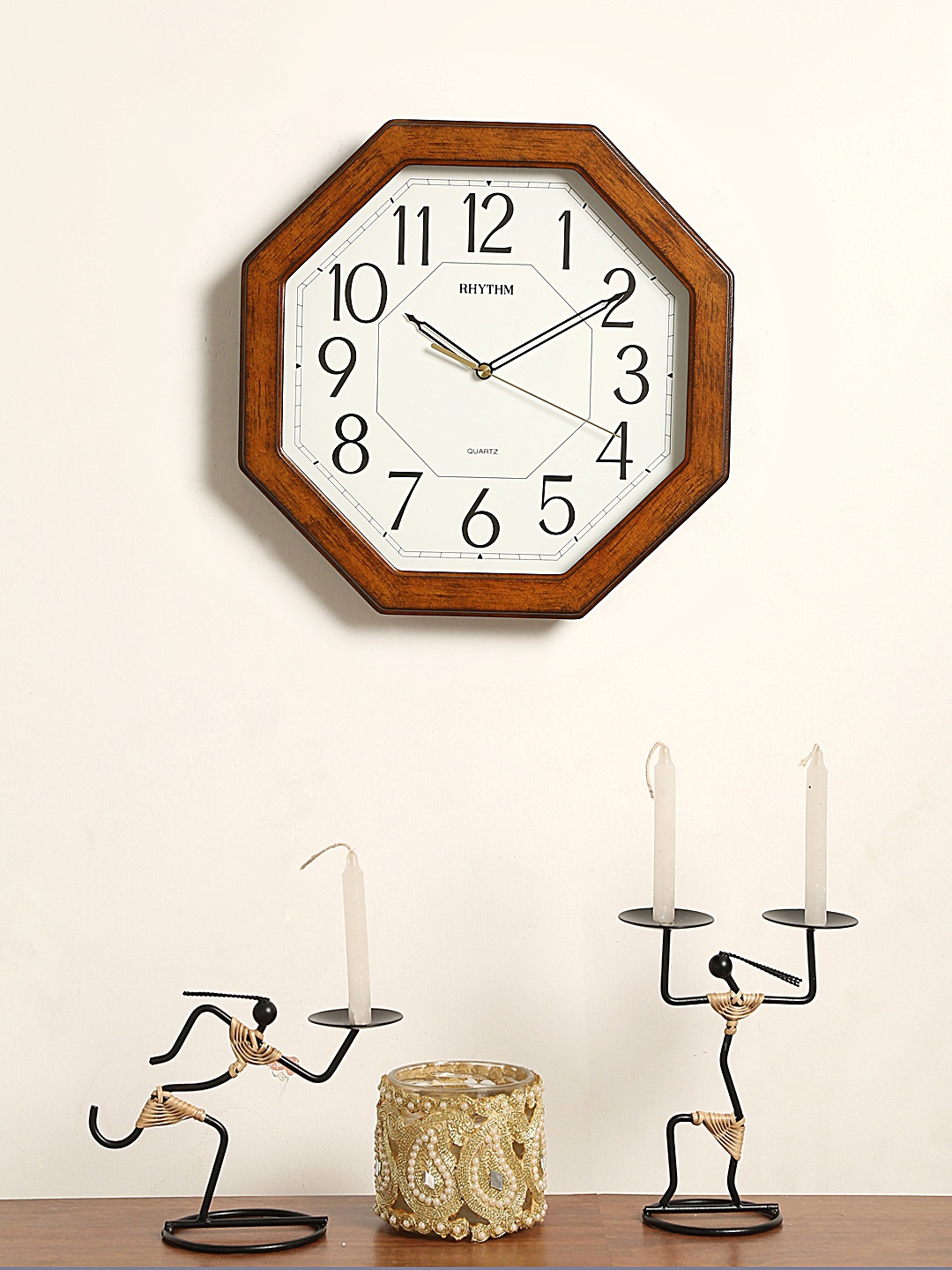 

Rhythm Unisex White Handcrafted Geometric Solid Analogue Wall Clock CMG944NR06
