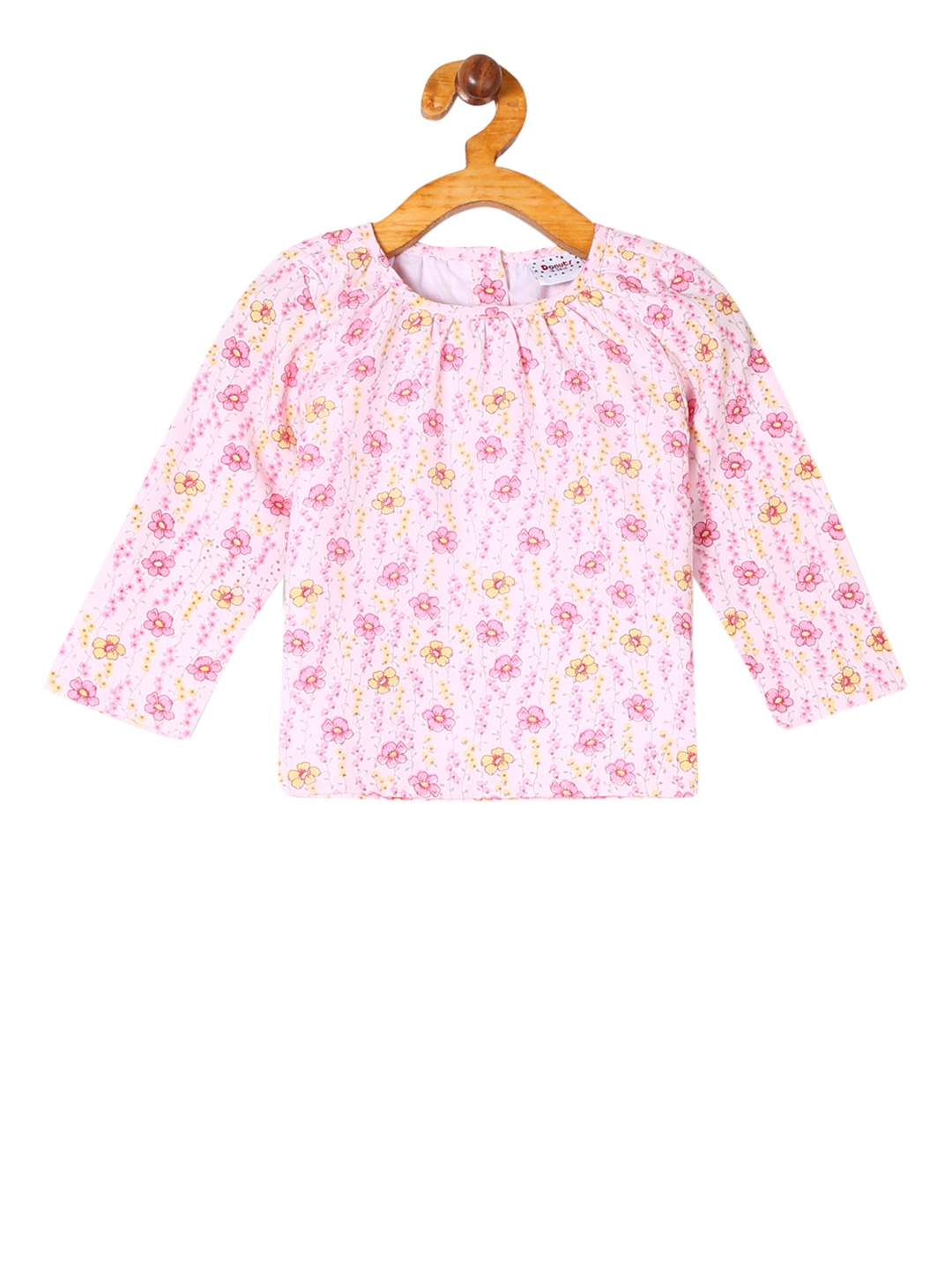 

Donuts Girls Pink Printed Top