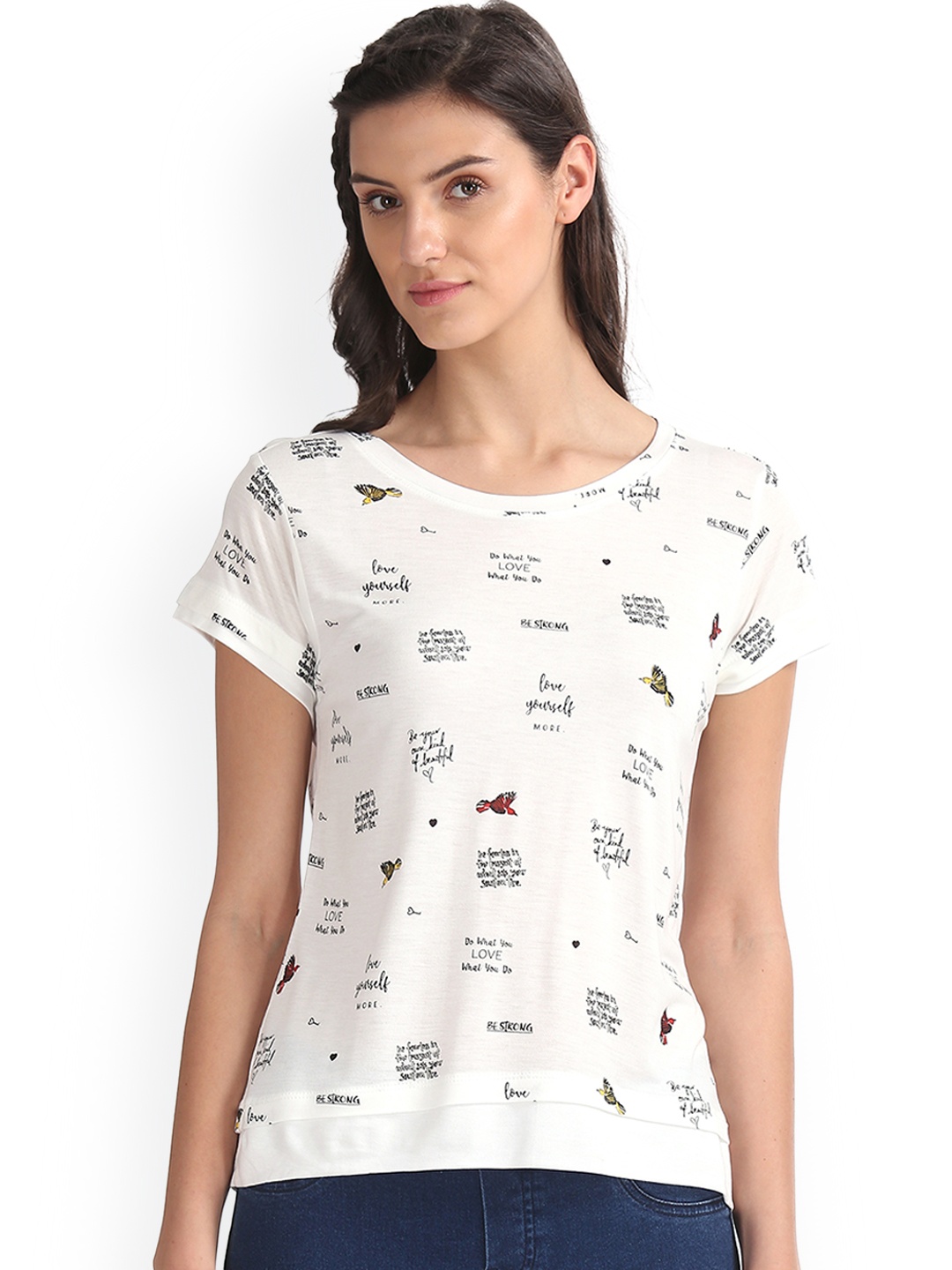 

Sugr Women White Printed Top
