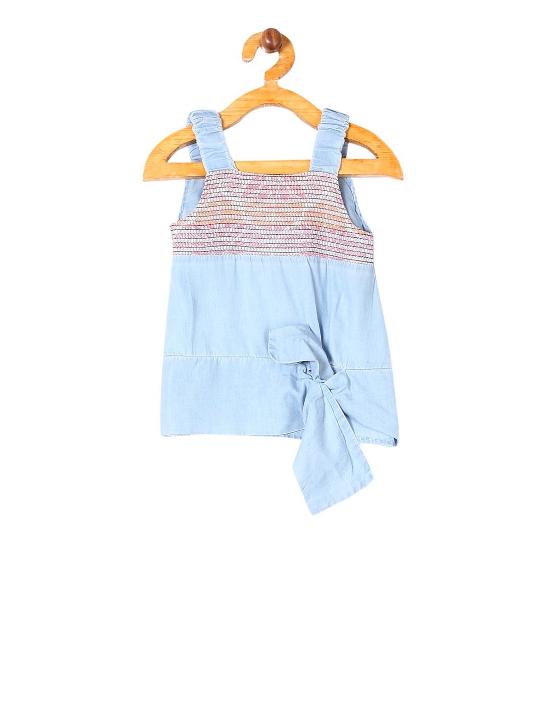 

Cherokee Girls Blue Striped Pure Cotton Top