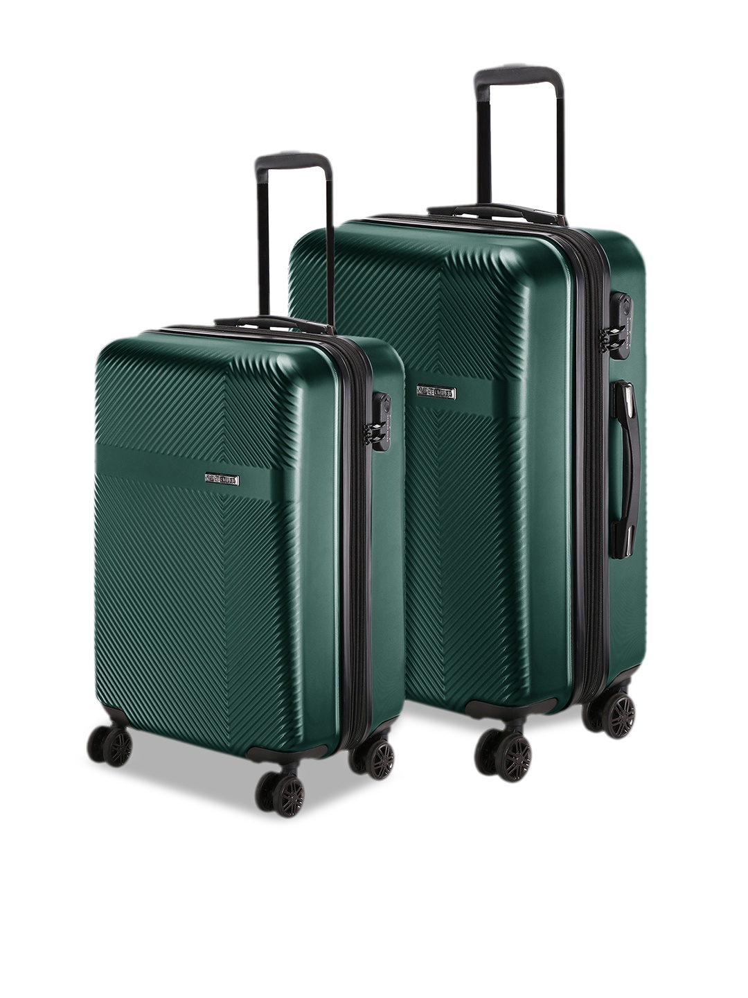 

Nasher Miles Set of 2 Fifth Avenue Textured Hard-Sided Trolley Bags, Green