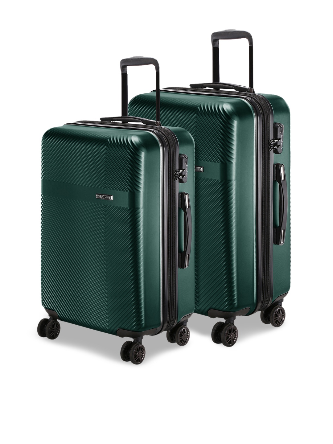 

Nasher Miles Set of 2 Green Textured Hard-Sided Trolley Bags