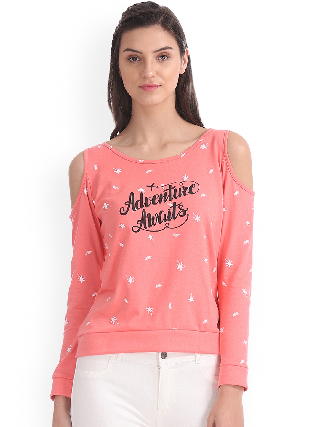 

Sugr Women Pink Printed Regular Top