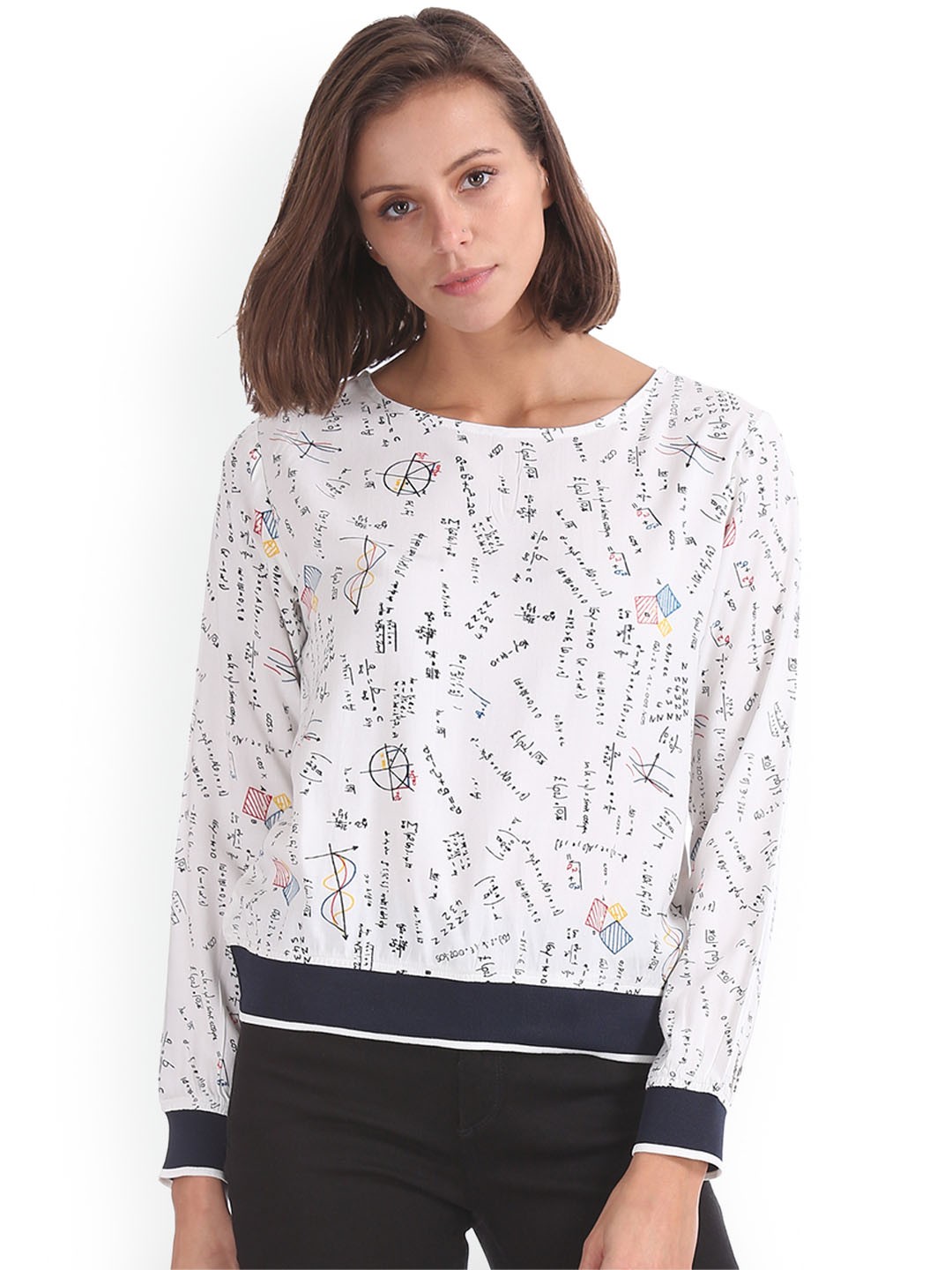 

Sugr Women White Printed Top