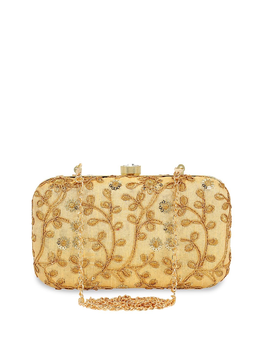 

Anekaant Gold-Toned Embroidered Clutch