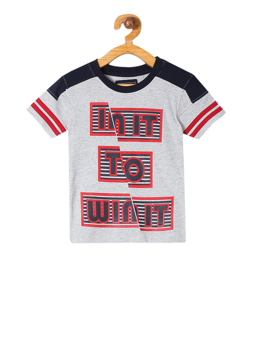

Cherokee Boys Grey Printed Round Neck T-shirt