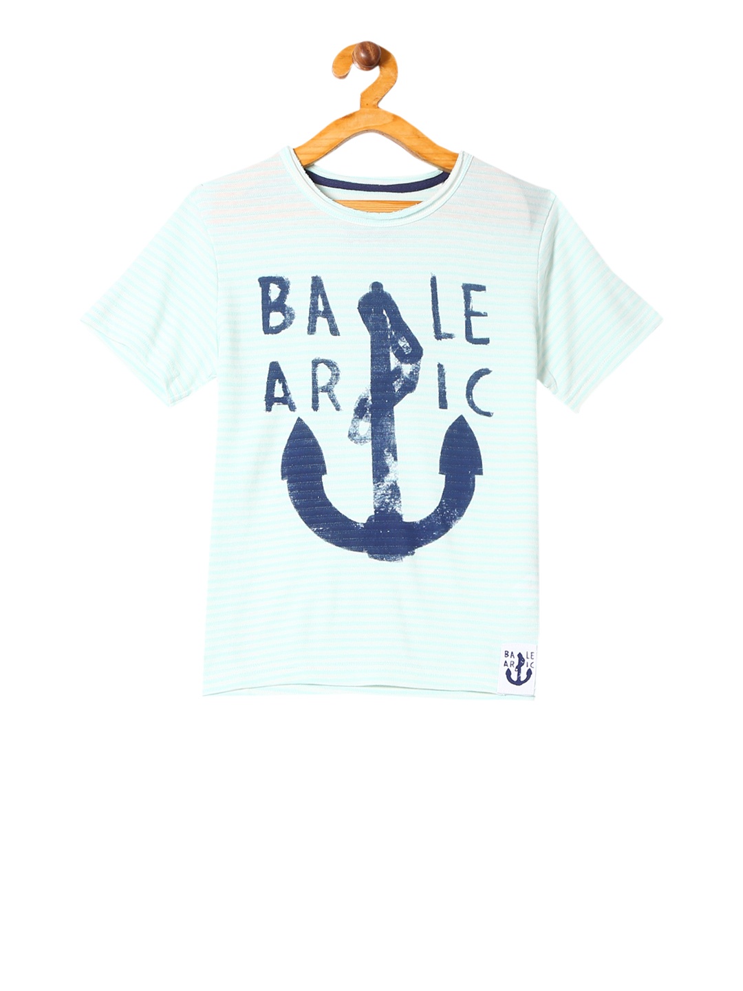 

Cherokee Boys Green Printed Round Neck Pure Cotton T-shirt