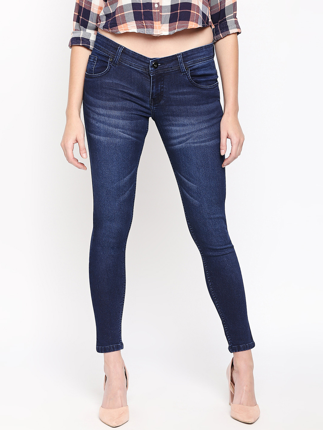 

High Star Women Blue Slim Fit Mid-Rise Clean Look Stretchable Jeans