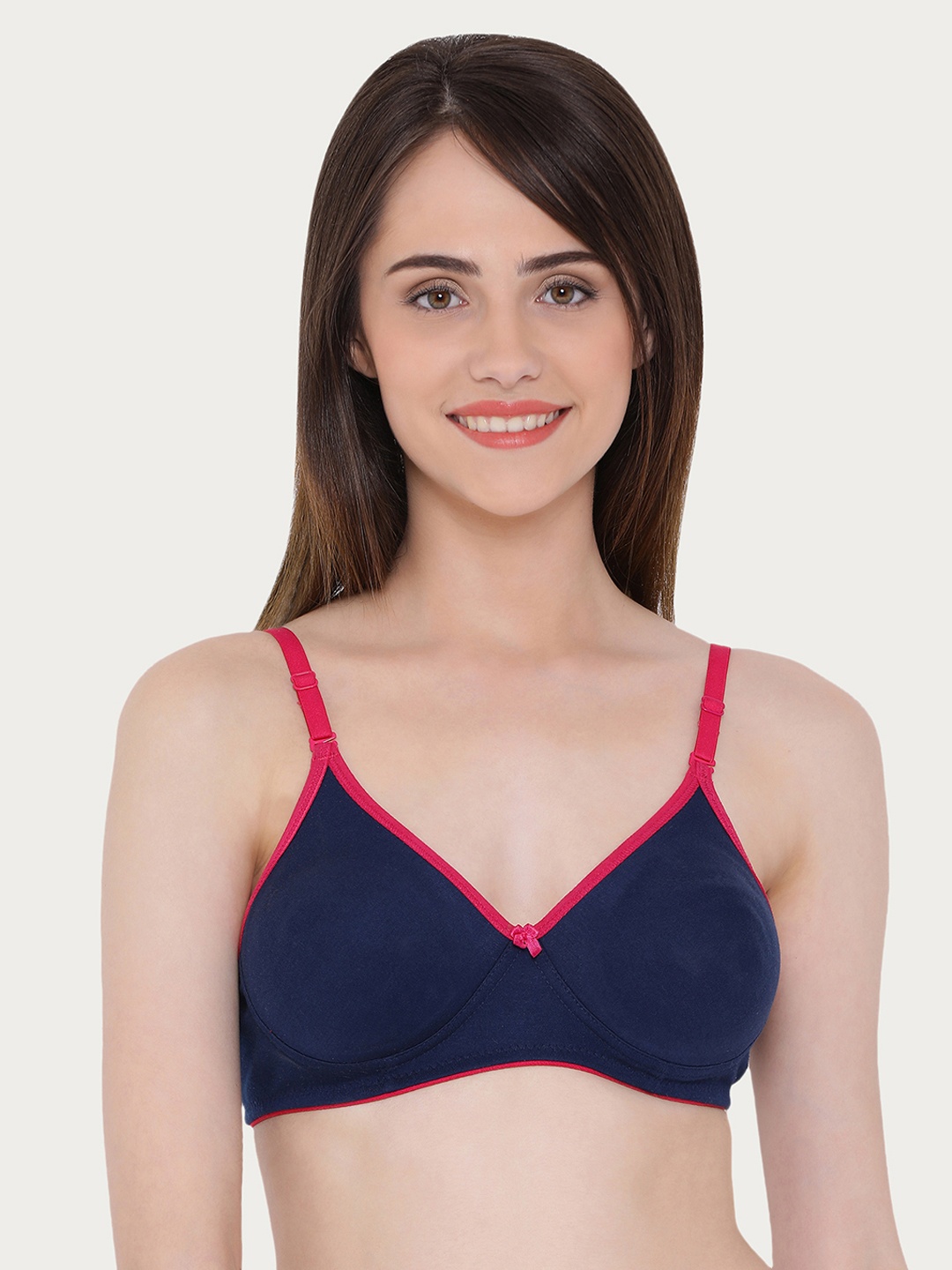 

Clovia Blue Solid Non-Wired Lightly Padded T-shirt Bra BR1722Y0842C