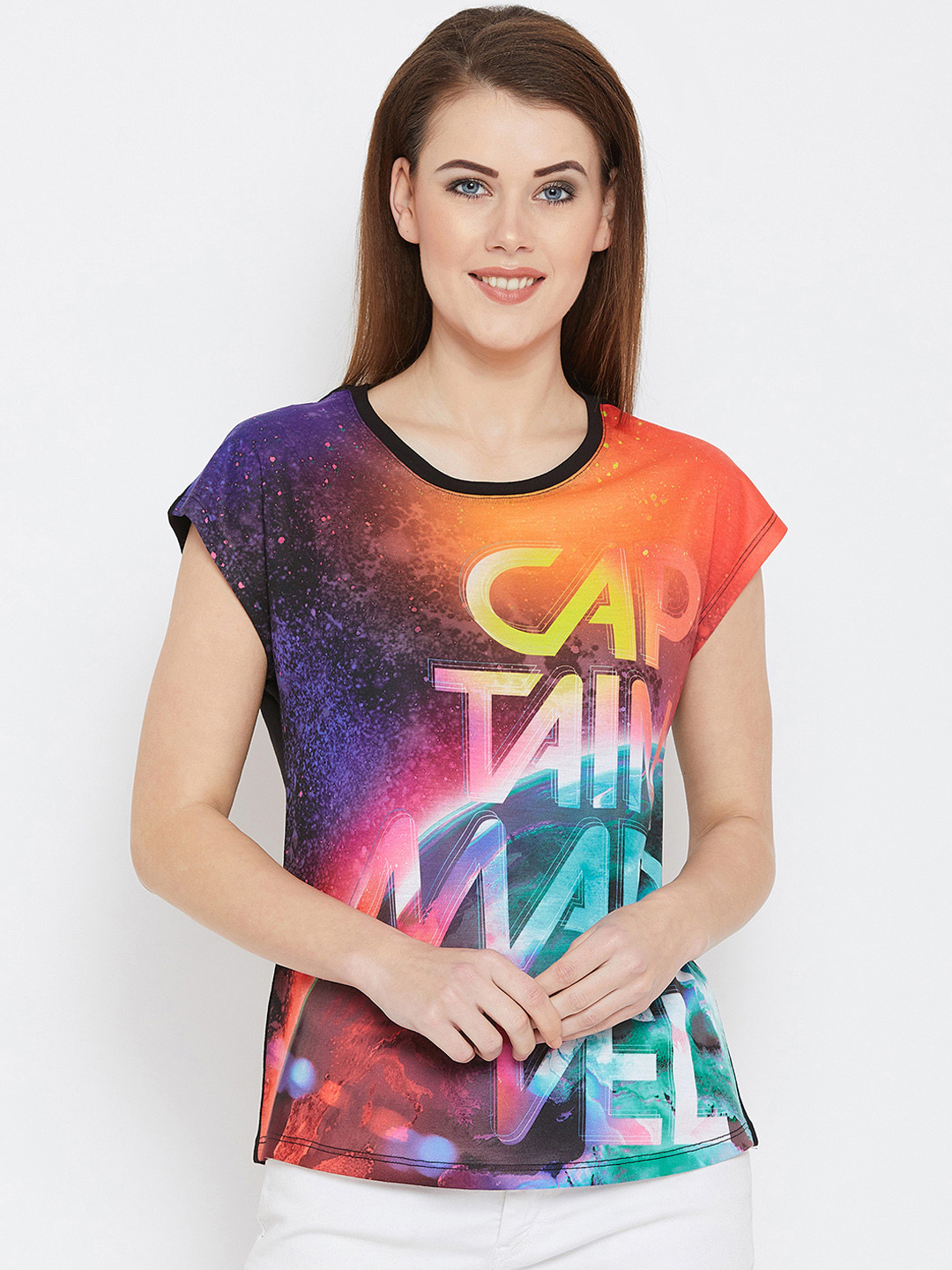 

Marvel by Wear Your Mind Women Multicoloured Printed Top, Multi