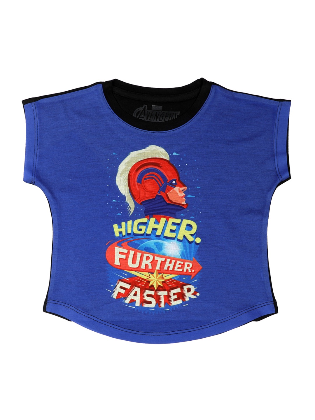 

Marvel by Wear Your Mind Girls Blue Printed Top