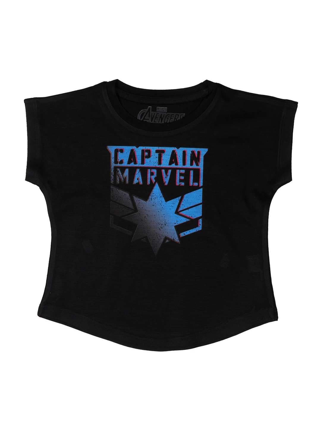 Marvel by Wear Your Mind Girls Black Printed Top