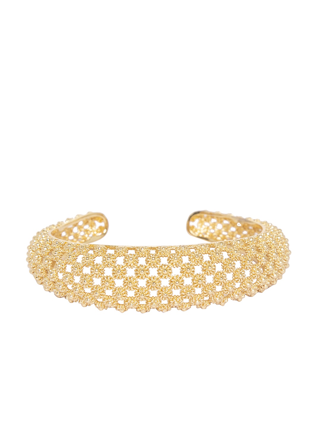 

Mali Fionna Gold-Toned Alloy Gold-Plated Antique Cuff Bracelet