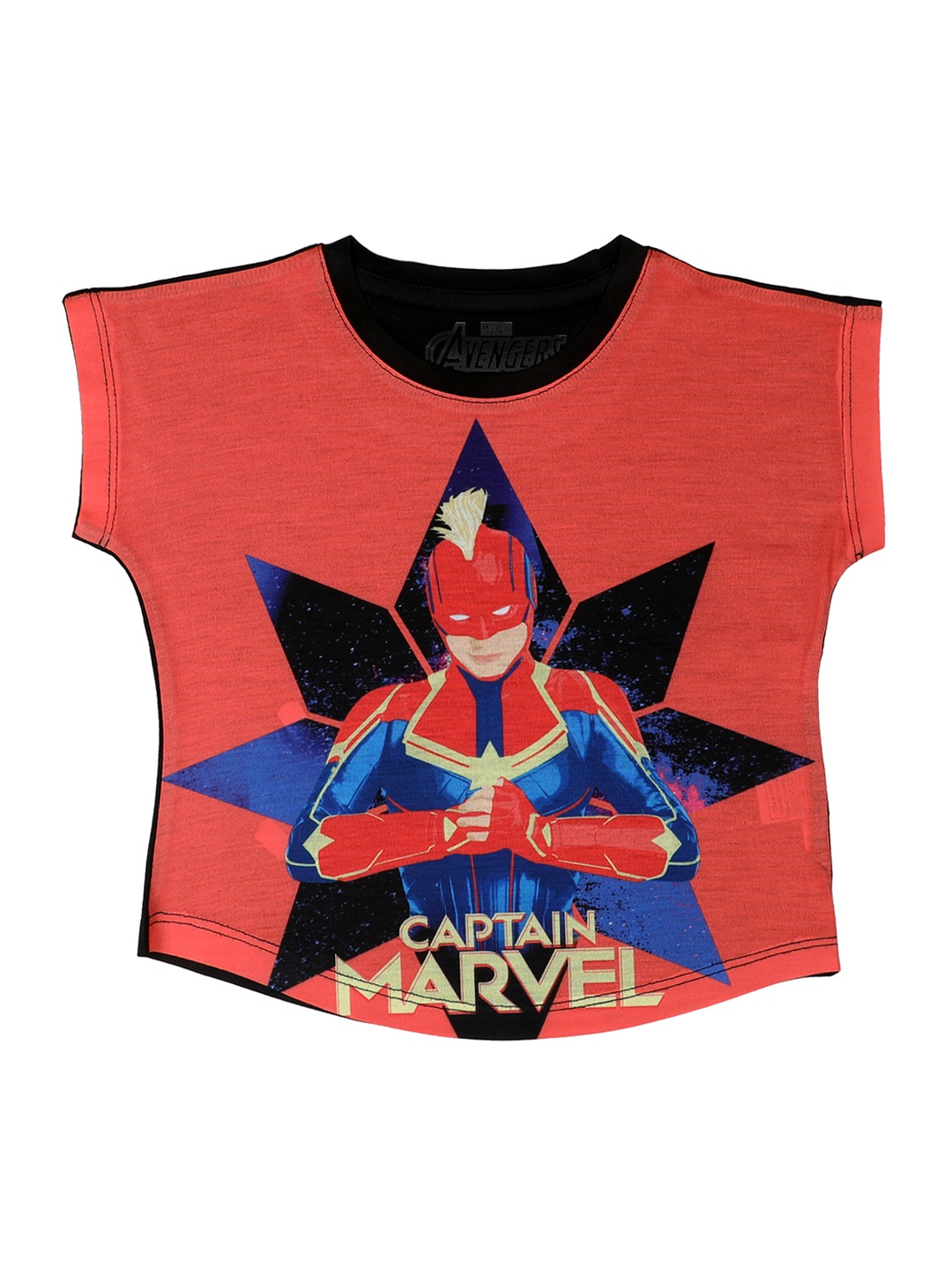 

Marvel by Wear Your Mind Girls Orange Printed Top