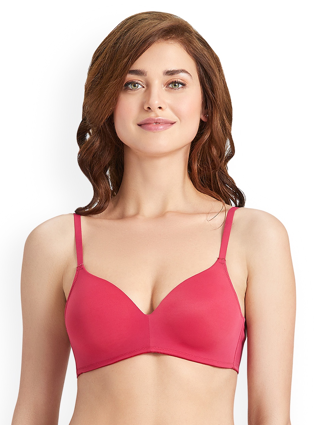 

Amante Solid Padded Wired Encased T-shirt Bra - BRA70001, Pink