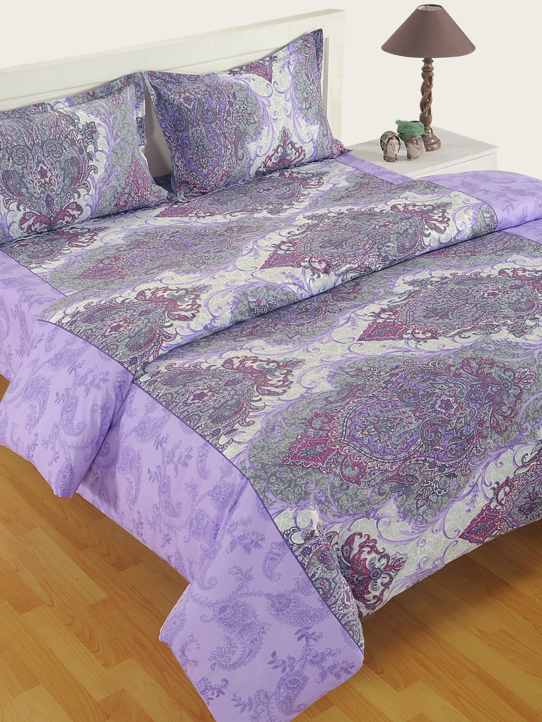 

Swayam Multicoloured Cotton 160TC Printed Bedding Set, Multi