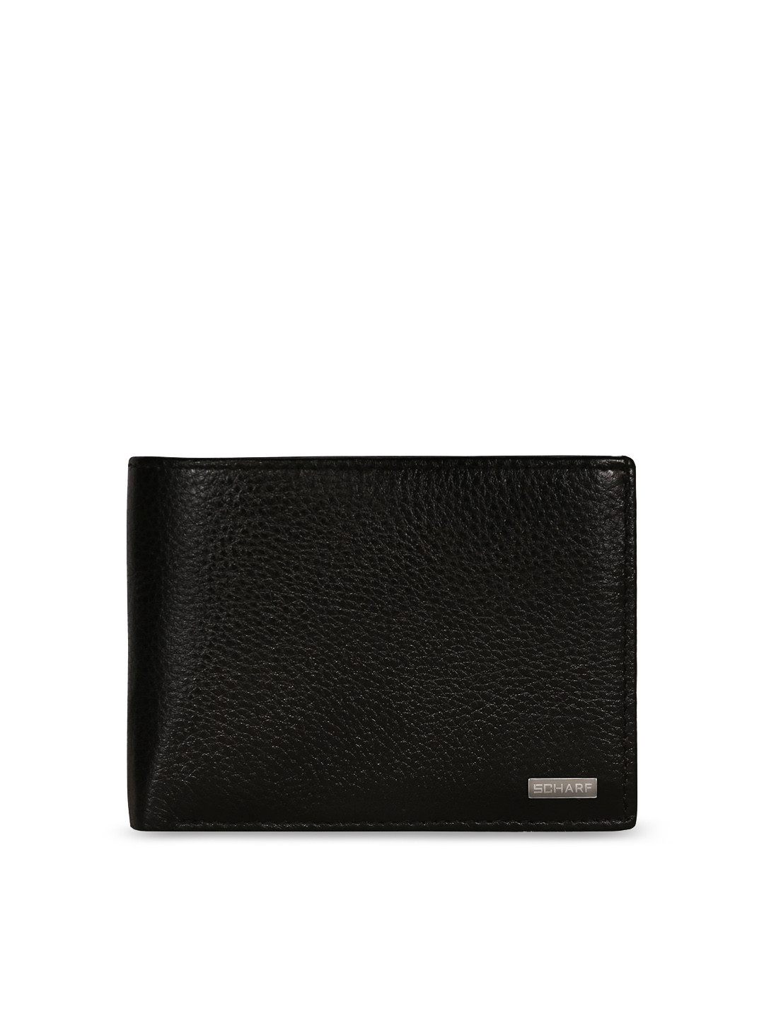 

SCHARF Men Black Solid Leather Two Fold Wallet